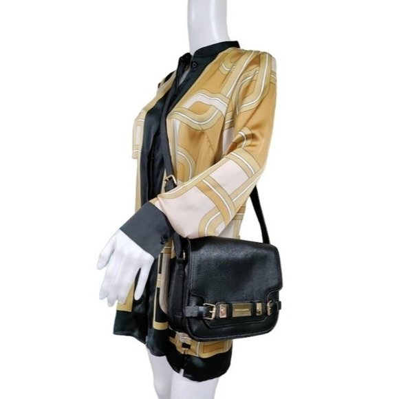 Vince Camuto Adjustable Strap Genuine Leather Crossbody Bag Black Women's - Picture 2 of 14